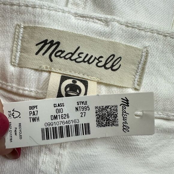 NWT Madewell Women's Perfect Vintage Wide-Leg Crop Jean Size 27 Tile White - Picture 7 of 13